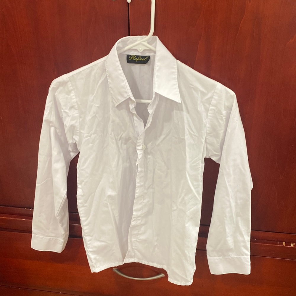 Boys white button down dress shirt. Size 10